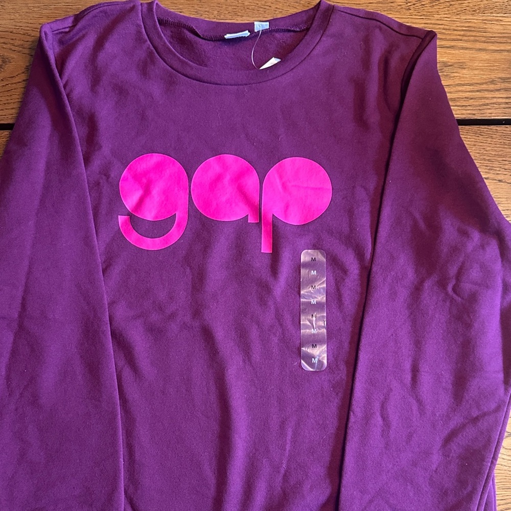 GAP sweatshirt in Rich Purple with Pink Logo